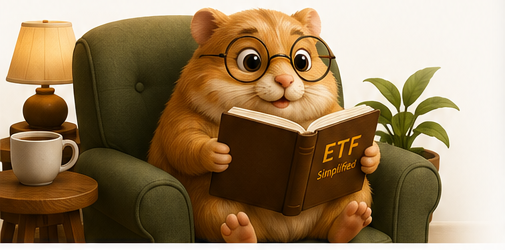 Hammy reading in a cozy armchair by a lamp
